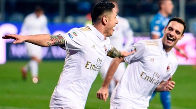 Serie A, Empoli-Milan 1-4: Lapadula show, la squadra di Montella è seconda