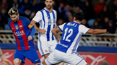 Liga, Real Sociedad-Barcellona 1-1, Real Madrid sempre più lontano