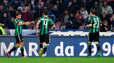 Serie A, Defrel risponde a Insigne: 1-1 tra Napoli e Sassuolo