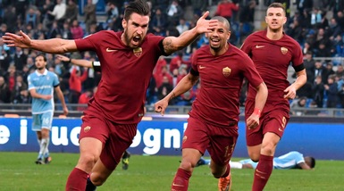 Lazio-Roma 0-2: Strootman-Nainggolan, Spalletti resta in scia della Juventus