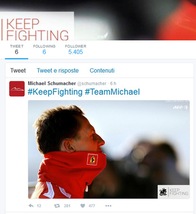 Schumacher: parte iniziativa "Continua a combattere"