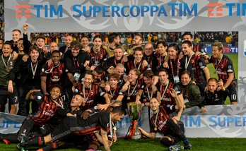 Supercoppa Italiana: la gioia del Milan dopo la vittoria ai rigori