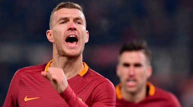 Roma, Dzeko: «Olimpico vuoto e Juventus Stadium pieno, così è difficile»