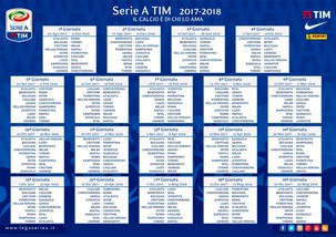 Calendario Serie A 2017-18: rivivi la diretta