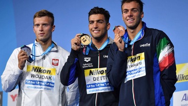 Mondiali nuoto, pazzesca Italia: Detti oro e Paltrinieri bronzo