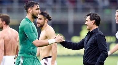 Montella a Raiola: «Fascia di capitano? Nessuna promessa a Donnarumma»