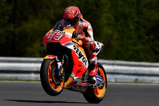 MotoGp, Brno: a Marquez il warm up, Rossi nono