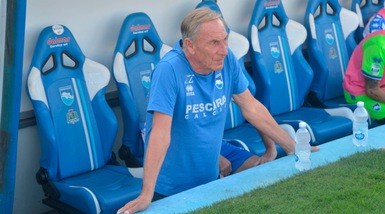 Serie B, Pescara-Foggia 5-1: festa Zeman con la tripletta di Pettinari