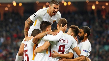 Champions League, Qarabag-Roma 1-2: decidono Manolas e Dzeko