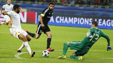 Champions League Qarabag-Roma 1-2, il tabellino