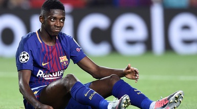 Barcellona, Dembélé out dopo 24 minuti nella gara con il Getafe: guai muscolari