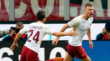 Serie A, Milan-Roma 0-2: Dzeko e Florenzi stendono i rossoneri