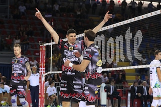 La Sir Safety Perugia seconda finalista. 3-1 a Trento