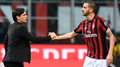 Milan, Montella: «Non ci pentiremo mai di aver preso Bonucci»