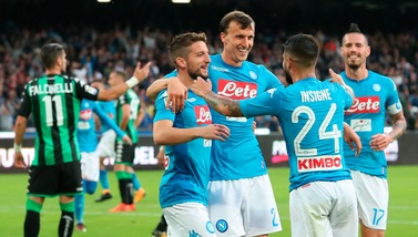 Serie A Napoli-Sassuolo 3-1, il tabellino