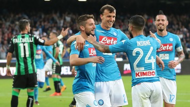 Serie A Napoli-Sassuolo 3-1, il tabellino