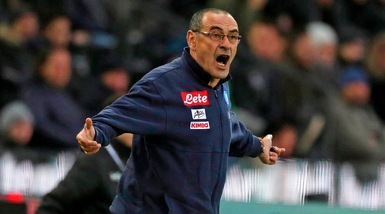 Sarri: «Napoli, poca qualità ma il campo era indegno»