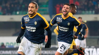 Verona-Juventus, la legge dell'ex: Caceres segna ed esulta