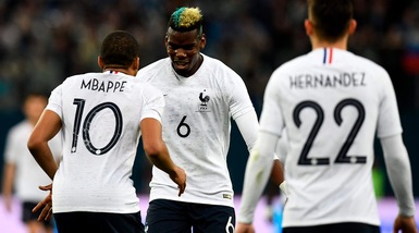 La Francia si riscatta in Russia: doppietta di Mbappé, Pogba scatenato