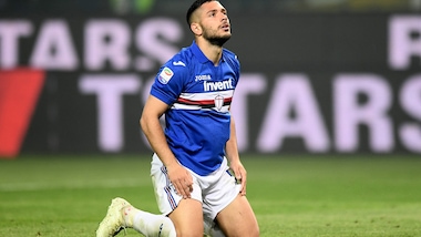 Serie A Sampdoria, allenamento in gruppo per Caprari