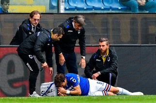 Serie A Sampdoria, lesione al flessore per Barreto