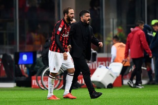 Milan, Gattuso su Higuain: «È in difficoltà, va aiutato»