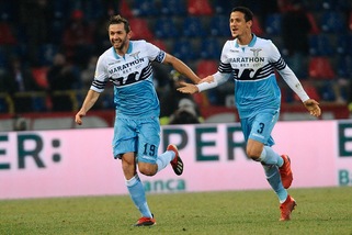Serie A: la Lazio passa a Bologna, la Samp vola con un'altra magia di Quagliarella