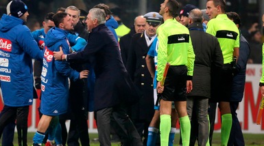 Koulibaly e Insigne espulsi, il Napoli protesta con Mazzoleni