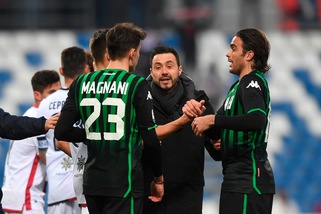 Serie A Sassuolo, De Zerbi: «Vittoria che vale molto. Il rigorista è Babacar»