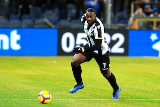 Serie A Udinese, Okaka e Pussetto con il resto della squadra