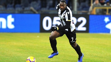 Serie A Udinese, Okaka e Pussetto con il resto della squadra