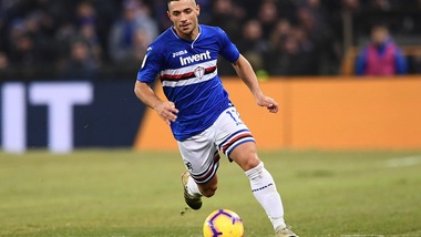 Serie A Sampdoria, per Caprari lavoro a secco e in piscina