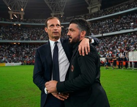 Milan, Gattuso: «Allegri criticato dopo Madrid. Ora lo osannano»