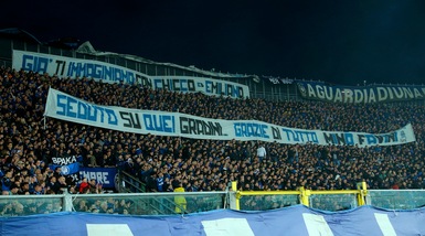 Atalanta, lo stadio si commuove per Mino Favini