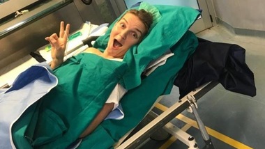 Edina Begic operata al ginocchio