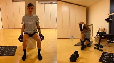 Juve, Dybala si allena duramente a casa: "Continuate a sorridere"