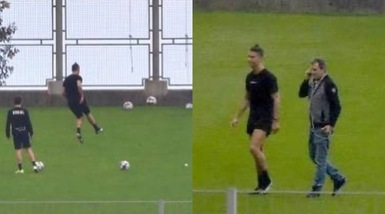 Ronaldo si allena in campo e affitta una villa di lusso