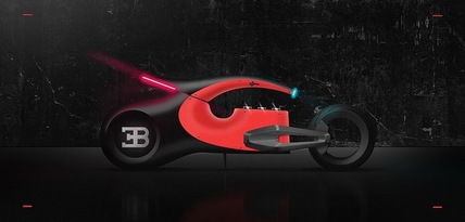 Audacieux, la moto immaginaria di Bugatti FOTO