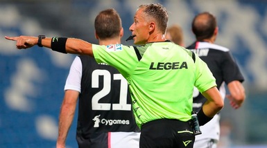 Sassuolo-Juve, la moviola: Valeri dosa bene i cartellini gialli