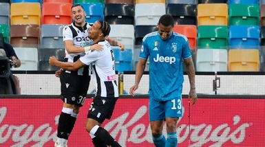 Udinese-Juve 2-1: De Ligt non basta, scudetto rimandato