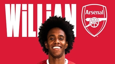 Willian, niente Juve: ufficiale il passaggio all'Arsenal