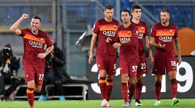 Roma-Juve 2-1 all'intervallo: doppietta di Veretout e gol di Cristiano Ronaldo