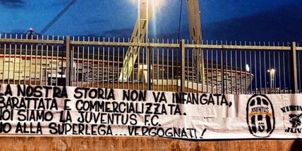 Juve, tifosi contro la Superlega: "La nostra storia non va infangata"
