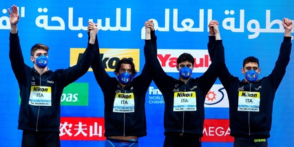 Mondiali vasca corta: Italia medaglia d'oro nella staffetta 4x50