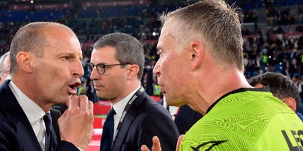 Coppa Italia, una giornata di stop e multa per Allegri dopo l'espulsione