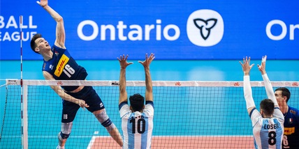 VNL: gli azzurri superano l'Argentina in quattro set