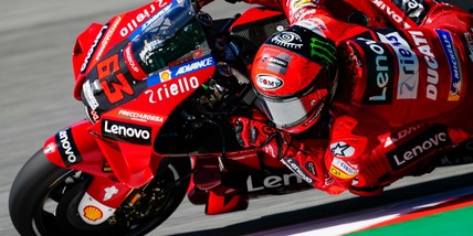 MotoGp: Ducati avanti anche nelle libere 2 in Germania, Bagnaia precede Marini e Miller