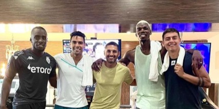 Falcao, omaggio social a Pogba e Dybala: "Un piacere allenarmi con voi!"