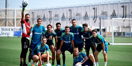 Juve, doppia seduta d'allenamento: partitella, manovra e lavoro fisico