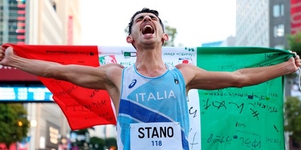 Mondiali atletica, trionfo Stano: vince l'oro nella marcia 35km